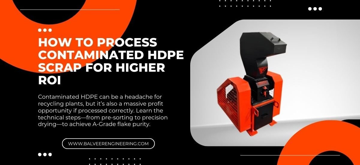 How to Process Contaminated HDPE Scrap for Higher ROI